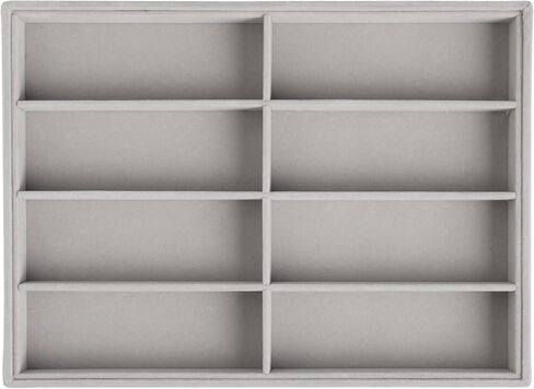Frebeauty Sunglass Organizer,Velvet Glasses Organizer,8-Slot Sunglasses Tray with Clear Lid,Men's/Women's Sunglasses Box,Sunglass Case,13.3 x 9.6 x 2.2 Inches,Eyeglass/Eyewear Display Tray(Ink black) in Saudi Arabia