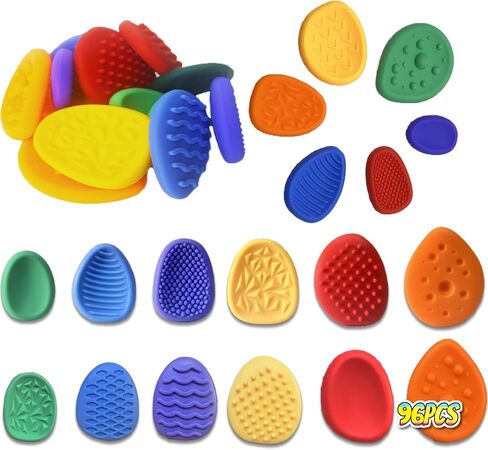 12PCS Random Color Fidget Toys Sensory Stone for Kids，Textured Soft Worry Stone for Autism Kids Calming - Fidget Stress Toys for Students Anxiety Relief - Small Prizes Fidget Toys in Saudi Arabia