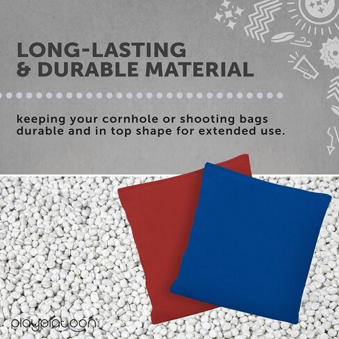 Play Platoon Resin Pellets Cornhole Bag Filler - Plastic Pellets for Bean Bags or Shooting Filler for Shooting Rest -Individually Packaged 1 lb Plastic Corn Alternative Sand Bag Filler in Saudi Arabia