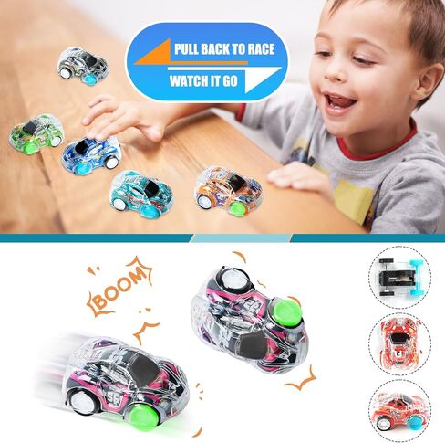 12pcs prected eggs Easter Eggs with Pull Back Car Toys ، و Mini Race Cars Homps for Kids Party Forms Stuffers for Boy Girl Holiday School School Justs Goodie Bags Fulers in Kuwait