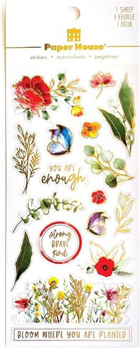 Paper House Productions Shiny Foil Enamel Effect Sticker ورقة للحرف اليدوية ، Scrapbooking وجمع - إلهام الزهرة البرية in Saudi Arabia