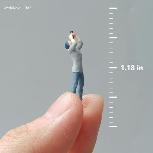 【1:64 Scale Hand-Painted Resin Figures】 Female with Trench Coat & Handbag - Realistic Miniature People for HO Scale, Train Scenes, Architectural Models, Collectors & Diorama Enthusiasts in Kuwait