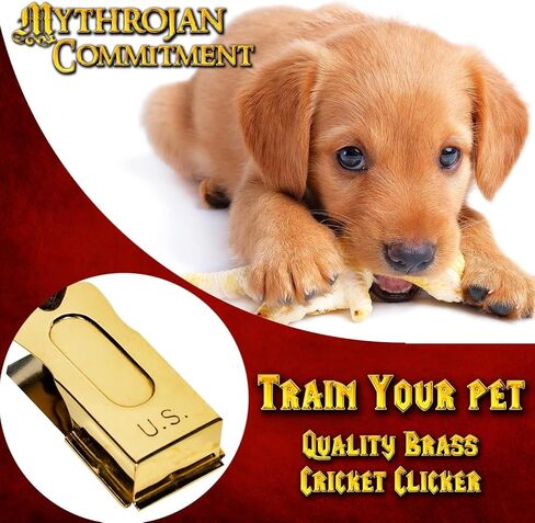 Mythrojan Brass and Steel Pet Training Clicker Puppy Dog Training Cricket Clicker U.S. Engraved WII Military Gear Metal Clicker in Kuwait