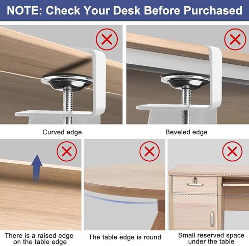 Desktop Keyboard Tray, Pull-Out Under The Table, 26.77 "X 11.81" Large-Sized Keyboard Tray, C-Shaped Lip Holder, Easy to Install, Suitable for Home Learning and Office Use(White) in Kuwait