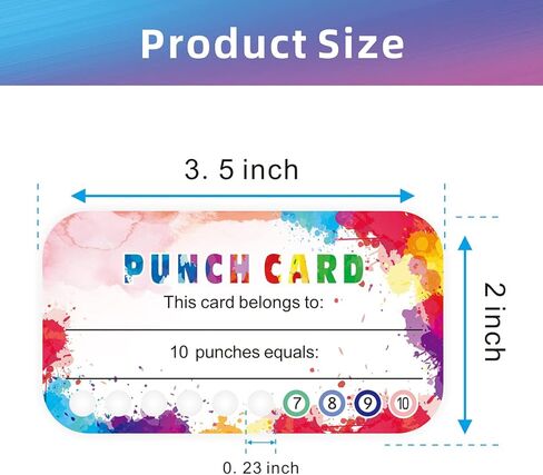 320 Pieces Punch Cards Incentive Student Reward Card Awards Loyalty Cards for Classroom Kids Behavior Teachers Students Business Punch 3.5 x 2 Inch（4 Styles） in Kuwait