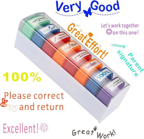 Teacher Stamps for Classroom Grading and Parent Signatures Self-Inking Stamps Encouraging Comments for Motivational in Saudi Arabia