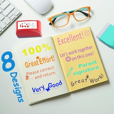 Teacher Stamps for Classroom Grading and Parent Signatures Self-Inking Stamps Encouraging Comments for Motivational in Saudi Arabia
