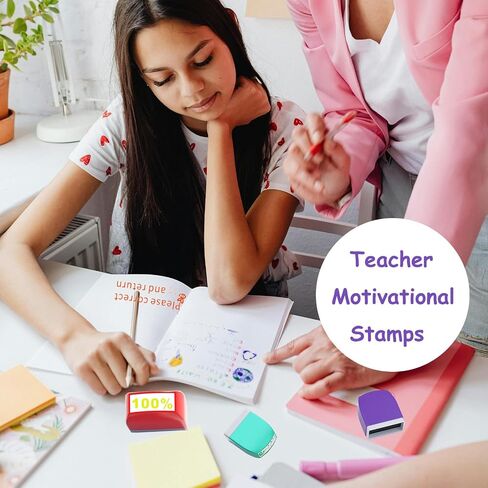 Teacher Stamps for Classroom Grading and Parent Signatures Self-Inking Stamps Encouraging Comments for Motivational in Saudi Arabia