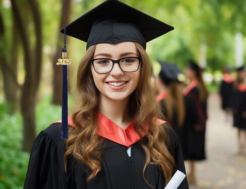 Penta Angel 2025 Graduation Tassel Soft Silky Graduation Cap Tassel Academic Decoration Tassel with Gold 2025 Year Charm for Graduate Cap Hat Party Ceremony Souvenir Gifts (Navy Blue) in Saudi Arabia