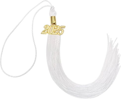 Penta Angel 2025 Graduation Tassel Soft Silky Graduation Cap Tassel Academic Decoration Tassel with Gold 2025 Year Charm for Graduate Cap Hat Party Ceremony Souvenir Gifts (Navy Blue) in Saudi Arabia