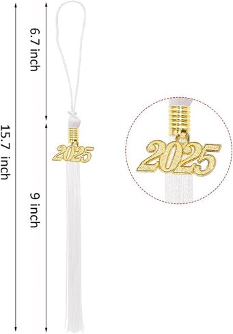 Penta Angel 2025 Graduation Tassel Soft Silky Graduation Cap Tassel Academic Decoration Tassel with Gold 2025 Year Charm for Graduate Cap Hat Party Ceremony Souvenir Gifts (Navy Blue) in Saudi Arabia