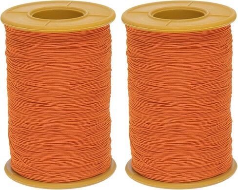 HARFINGTON 2pcs Elastic Sewing Thread 547 Yards 0.5mm Thickness Latex Tailoring Craft Sewing Thread for Hand Sewing, Gathering, Embroidery, Sewing Machine, Orange Red in Saudi Arabia