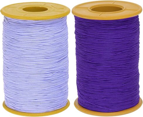 HARFINGTON 2pcs Elastic Sewing Thread 547 Yards 0.5mm Thickness Latex Tailoring Craft Sewing Thread for Hand Sewing, Gathering, Embroidery, Sewing Machine, Orange Red in Saudi Arabia
