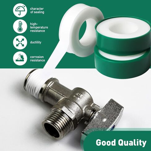 3 Roll Plumbers Tape, Teflon Tape, Water Pipe Sealing Tape, Plumbing Tape, High-Density Performance Waterproof Duct Tape, Thread Seal Tape. L 390 in x W 0.47 in. Blue in Kuwait