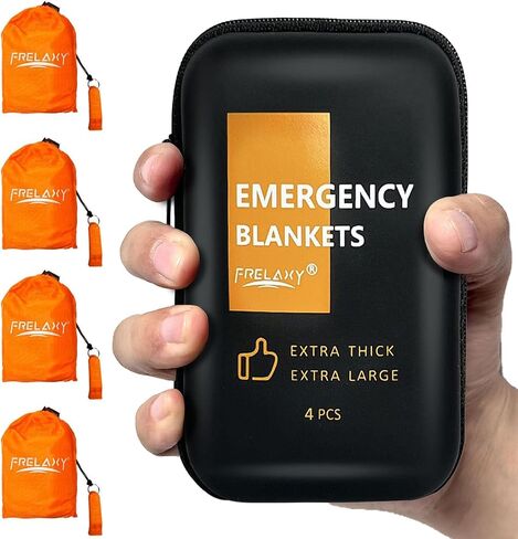 Frelaxy Emergency Blanket 2 Pack, Extra Thick Large Space Blankets in Kuwait