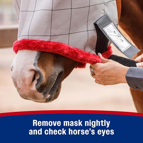 Farnam SuperMask II Classic Horse Fly Mask with Ears, Horse size, Assorted in Saudi Arabia