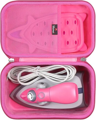 Mchoi Hard Case Suitable for Oliso M3Pro/ M2 Mini Project Steam Iron, Travel Irons Organizer Holders with Mesh Pocket Fits for Solemate, Sewing, Quilting, Crafting, Case Only, Rose Red in Kuwait
