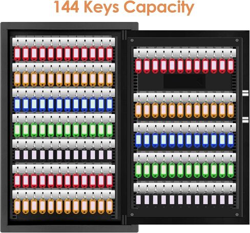220 Position Large Key Lock Box Wall Mount with Code, Digital Key Cabinet Wall Mount Key Organizer with Key Tags, Adjustable Key Safe Key Holder for Car, Hotels, Office, House in Kuwait