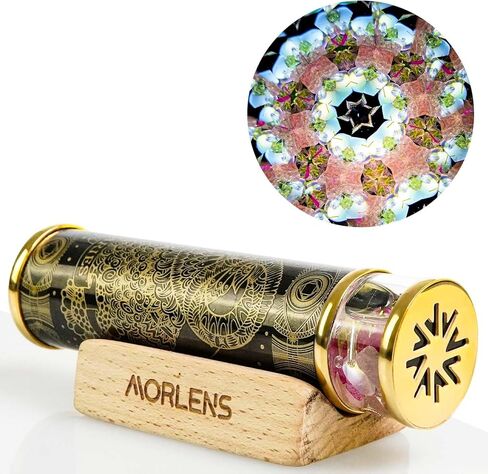 12 Constellations Taurus Kaleidoscope for Adults Handmade Stainless Steel Kaleidoskop Red Tourmaline Crystals and Healing Stones Handcraft Wedding Anniversary Birthday Gift for Man Woman in Kuwait
