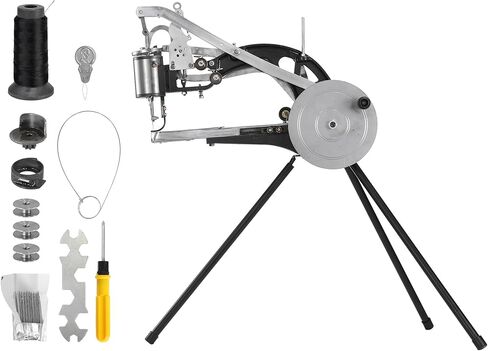 BEAMNOVA الجلود الإسكافي آلة الخياطة أداة إصلاح الأحذية معدات اليد الصناعية الثقيلة مع الإبر مجموعة الحرفية الجلدية، الأخضر الداكن in Kuwait