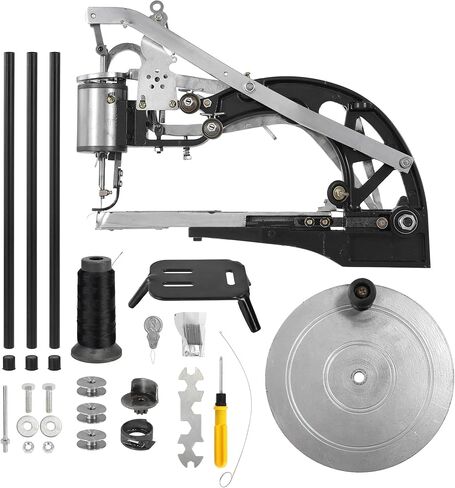 BEAMNOVA الجلود الإسكافي آلة الخياطة أداة إصلاح الأحذية معدات اليد الصناعية الثقيلة مع الإبر مجموعة الحرفية الجلدية، الأخضر الداكن in Kuwait