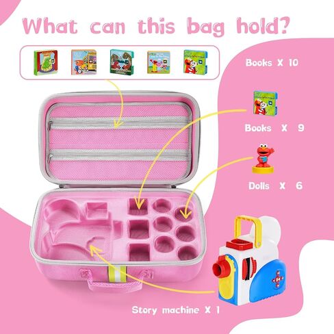 الحمل المتوافق مع Little Tikes Story Dream Machine Set ، حالة تخزين محمولة للكتب والشخصية وغيرها من الملحقات (الأرجواني) in Saudi Arabia