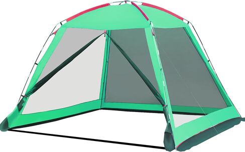 Screen Tent Camping Tent Outdoor Beach Tent Sun Shelter with 2-Pcs Side Wall & LED 12x12 FT 9-12 Person in Saudi Arabia