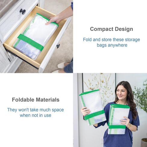 Storage and Moving Bags - Heavy Duty, Dust Protection and Water Resistant, Durable Zipper Closure and Sturdy Handles Best Moving Boxes Alternative (Black, 6 Pack) in Saudi Arabia
