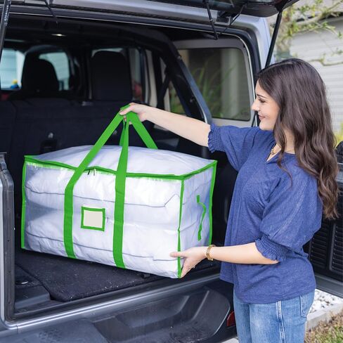 Storage and Moving Bags - Heavy Duty, Dust Protection and Water Resistant, Durable Zipper Closure and Sturdy Handles Best Moving Boxes Alternative (Black, 6 Pack) in Saudi Arabia