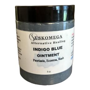Indigo Blue Ointment 8oz ، الصدفية ، الأكزيما ، طفح الحفاض ، Suskomega