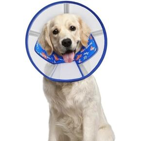 Supet Soft Dog Cone Cone Conger للكلاب المتوسطة الكبيرة للتوقف عن لعق ، مخروط مريح مريح إليزابيث المقطوع للكلب بعد الجراحة (L)