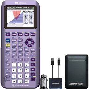 Texas Instruments TI-84 Plus CE Graphing Calculator, Totally Teal | Color Screen, Built-in Apps, Included Software, Test-Permitted, for Math, Science and Finance | Signature Series Bundle