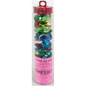 Chessex Game Pieces Translucent Mixed Colors (40)