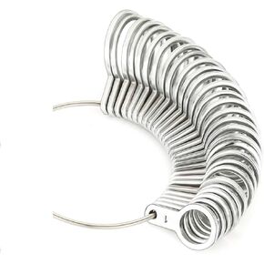 إصبع Sizer من 1 إلى 15 US Standard Size ، 29 مجموعة حلقات ، أداة لصنع المجوهرات ، أداة قياس أحجام الأصابع