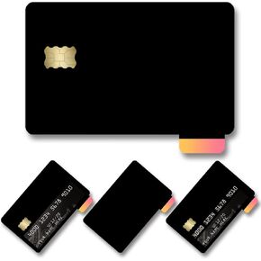 4pcs نقي بطاقة ائتمان سوداء سوداء ملصق بطاقة الائتمان ملصق لبطاقة الائتمان لبطاقة الائتمان مفتاح النقل الذي يغطي تخصيص بطاقة البنك