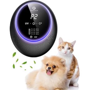 Advanced Cat Deodorizer for Litter Box, 99% Pets Odor Eliminator with 10000mAh Battery, Portable & Rechargeable Purifiers Deodorizer for Pets Litter Box Room Wardrobe Shoe Cabinet Toilet