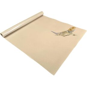 Reptile Tank Liner, 23.6" x 59", Terrarium Substrate Mat Carpet Bedding, 4x2x2 120 Gallon, Enclosure Liner for Bearded Dragon Leopard Gecko Lizard Tortoise Snake, Beige