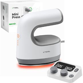 Xtool Mini Heat Press Machine مع جراب تحكم ذكي - ضجة حرارة صغيرة قابلة للضوء محمولة مع حماية أسرع 200K NTC وحماية من 4 طبقات ، حديد صغير للصياغة ، قمصان ، أحذية ، مشاريع النقل