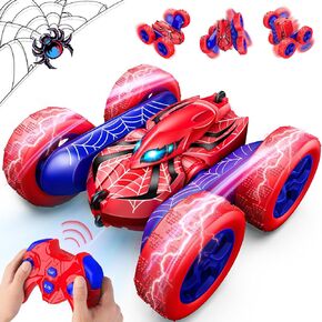 RC Cars Remote Control Car, Double Sided 360°Flip 4WD Rechargeable RC Drift Car,Toys for 3-12 Year Old Boys,Toys for Ages 5-7 Toys for Ages 8-13 Easter Basket Stuffers (Red)