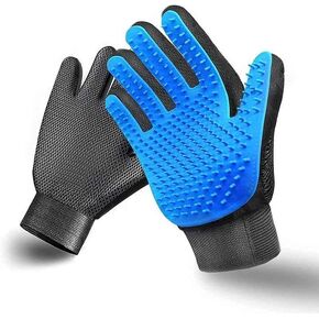 مجموعة هدايا القفازات للحيوانات الأليفة الممتازة. Deseshedding Glove لسهولة الاستمالة من الحيوانات الأليفة مع فرو طويل/قصير/مجعد. 1 زوج لطيف ، مزيل الشعر للحيوانات الأليفة ميت+فرشاة حمام مجانية وحقيبة التخزين