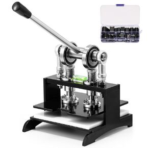 Leather Cutting Machine, 7.87 x 7.87in Embossing Plate Manual Die Cutter Stamping Machine 1.0 Ton Force, Adjustable Pressure Stroke, Ideal for Multiple Materials and Leathercraft Projects