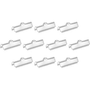 uxcell 80pcs مشابك الشريط نهاية تجعيد ، مقاطع سلك 25 ملم مقاطع من الفولاذ المقاوم للصدأ الفولاذ المقاوم للصدأ مشبك للاصطاع