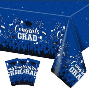 3 حزمة تخرج من البلاستيك مائدة ، زخارف التخرج 2025 الغطاء المستطيل القابل للتصرف غلاف الجدول الذهب الأسود ، 2025 Gongraats طاولة الجدول قطعة قماش لزخارف حفل التخرج ، 54 × 108 in Kuwait