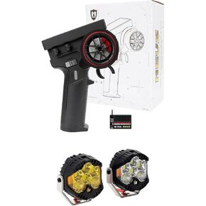 Meus Racing جهاز إرسال ومستقبل Black+LED مصابيح LED