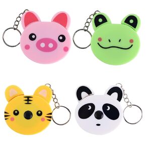 4pcs Cartoon Measure Tapes, 60in Measuring Tape Retractable Cute Animal Small Mini Soft Sewing Fabric Toy Tape Measure Measurement with Keyring Keychain for Kids, Tailors, Body Weight Loss