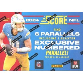 2024 Score Football HUGE EXCLUSIVE Factory Sealed Blaster Box with 132 Cards Including (33) ROOKIES,(5) PARALLELS & #’d PARALLEL! Look for Rookies & Autos of Jayden Daniels,Bo Nix,Malik Nabers & More