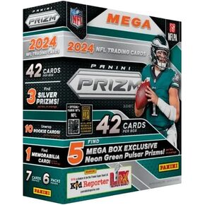 2024 Panini Prizm Football Trading Card Mega Box - 42 Football Cards per Box