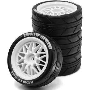 إطارات وعجلات سيارة 65 مم على الطريق من أجل 1/10 RC على الطريق جولة للسيارة الانجراف HSP 94123 Tamiya XV01 TT01 TT02 HPI KYOSHO FAZER MK2 TRAXXAS 4-TEC 2.0/12MM HEX HEX