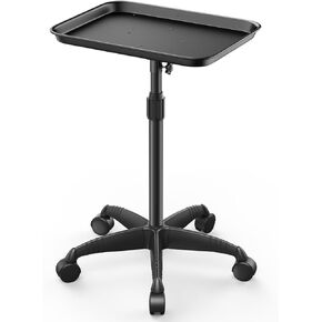 Salon Tray Cart Premium Aluminum Tattoo Tray on Wheels Salon Trolley Adjustable Height Storage Cart for Clinic Spa (36inch)