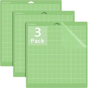 WRAPXPERT Standard Grip Cutting Mat,12"x12" Cutting Mat for Air 2/Air/One/Maker,Works for Cardstock,Iron On,Vinyl and More,3 Pack